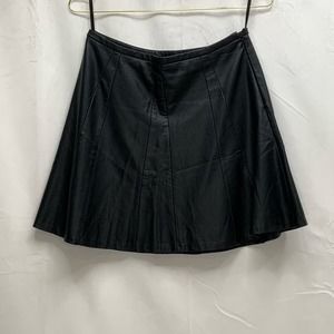 The Limited // Black Pleather A-Line Skirt, Size S
